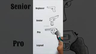 How to draw pistols 🔫😳😅#shorts #youtubeshorts #art #easydrawing #trending