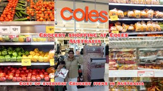 Grocery Shopping at Coles Australia | Cost of fruits and vegetables in Australia | Everyday grocery