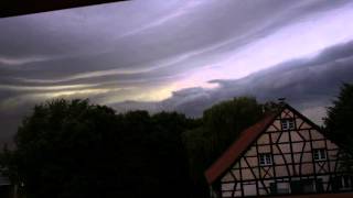 Shelf Cloud and Downburst (Storm over Germany)