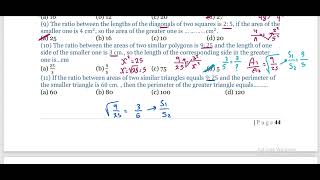 Mr.Eslam Sayed Sec.1 H.W. "Relation between Areas of two similar polygons"  Geometry