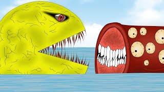 Pac-Man VS Train Eater || Animation