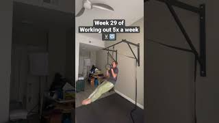 Week 29 of Working Out 5 times a Week 🏋🏻🔁 Home Workouts #shorts #calisthenics #homegym