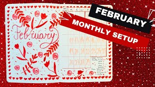 ♥️ Február 2024 ♥️ rýchli setup Bullet Journal ♥️