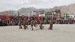 Ladakh Police, Dog Squad grabs  all attention on 75th Republic Day