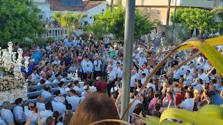 Hombres cantando a la Virgen del Carmen,Estepona 16/7/24.