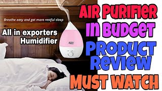 Allin Exporters Best Ultrasonic Humidifier & Purifier Cool Mist With Color LED Lights || Tech Divya