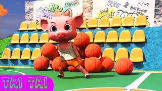 Cei trei purceluși 🐷 Se joacă baschet - Cântece și desene animate pentru copii | TRI FAN FAN