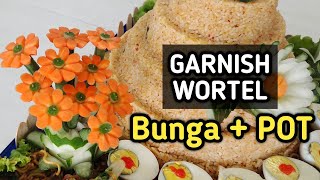 Garnish Wortel & timun | Model Bucket Bunga