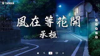 承桓 - 風在等花開【動態歌詞/Pinyin Lyrics】『風在等 山茶花開 我在等你回來，說一句晚安。』