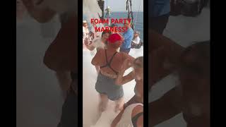 OOPS WATCH THE FOAM LAND SPLAT ON MY FACE - FUNNY FOAM PARTY MOMENT ON A SHIP IN ALBANIA!