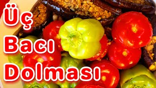 Əsl yay xörəyi Üç Bacı Dolması | 3 Bacı Dolma Resepti | 3 Sisters Dolma | Долма  - Три Cестры | asmr