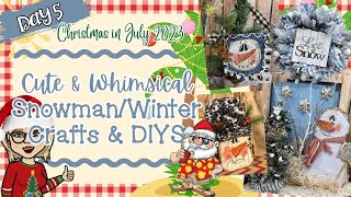 (DAY 5) -Christmas in July 2023 🎅🏻🍹🌴 ~ Cute & Whimsical SNOWMAN and WINTER Crafts & DIYs