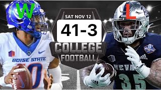 Boise State VS Nevada Game Review & Reaction video #rivalry