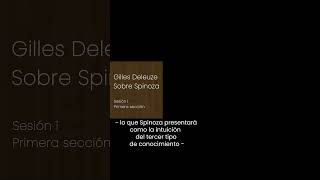 Gilles Deleuze  sobre Spinoza, nueva traducción al castellano