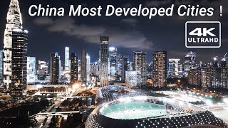 2023-2024 China Top10 Most Developed Cityscapes: 4K Pure Enjoyment Compilation with Beautiful Music