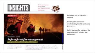 Christopher O'Connor (for Dave Calkin) - A systems view of wildfire management (Opening Plenary)