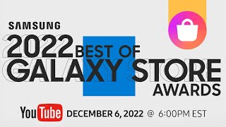 2022 Best of Galaxy Store Awards Promo