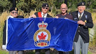 Legion Flag flying.  Let the celebration begin!