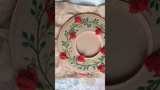 Embroidery Hoop art || Embroidery photo frame #youtubeshorts #embroidery #embroiderydesigns