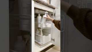 Under sink organizing