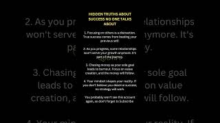 Hidden Truths About Success No One Talks About Save For Later #motivation #fyp