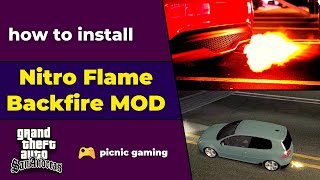 How to install Car Backfire Mod in Gta Sa | Nitro Back Fire Effect for Gta Sa | Turbo for Gta Sa