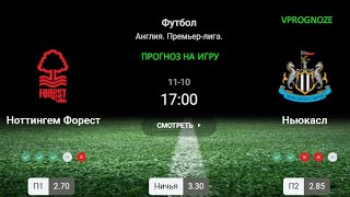 ❌ ❌ ❌Ноттингем Форест - Ньюкасл. прогноз на матч Англия  Премьер лига.  10 ноября 2024