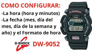 Cómo configurar la hora, fecha y formato de hora en el reloj Casio G-Shock DW-9052