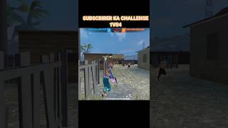 subscriber ka challenge 1vs4😱 free fire new video FF new video#shortsfeed#viral#shots#funny#freefire