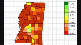 Mississippi Unemployment By County October 2013