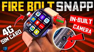 *India "First camera android* Smartwatch!!🤯 ``Fire Bolt Snap``Smartwatch review 🤬 Tech Gaurav