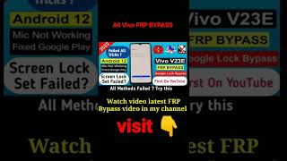 Video V23E 5G FRP Bypass #shorts