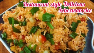 Daily के खाने से हो गए हैं बोर और बनाना चाहते हैं कुछ नया तो ये बनाए।Delicious Schezwan rice recipe.