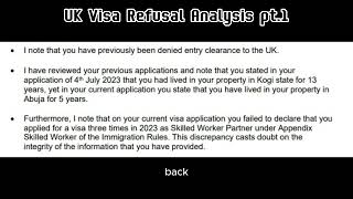 Why UK Visa Application was Refused ANALYSIS