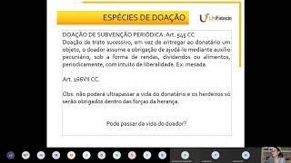 Direito Civil III. 2 Bi-Aula 5-01/06/2020- Espécies de doação