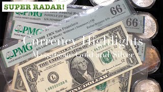 SUPER-RADAR FANCY SERIAL NUMBER - “CURRENCY HIGHLIGHTS” with MASSABESIC GOLD and SILVER