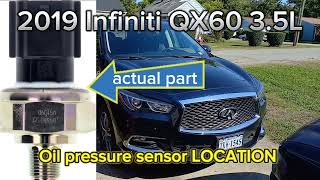 2019 Infiniti qx60 3.5L oil pressure sensor location