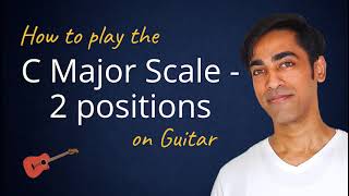 C Major Scale (2 positions) on Guitar with Tabs | NXD #guitar