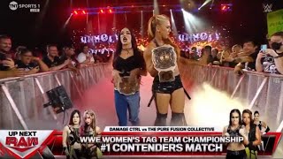 RAW 12/8/24 FULL MATCH - Shayna Baszler & Zoey Stark vs Kairi Sane & Iyo Sky