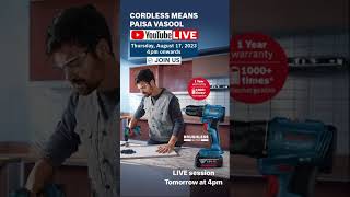 Join Bosch Professional Tools & Accessories for LIVE session tomorrow at 4pm