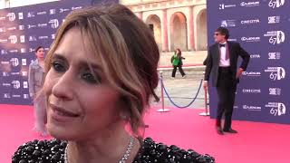 Teresa Saponangelo, intervista sul red carpet dei David di Donatello 2022