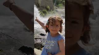 Kids Enjoying Spring  Water in Gilgit  #nature #kids  #music #viral  #dance #travel #mountain