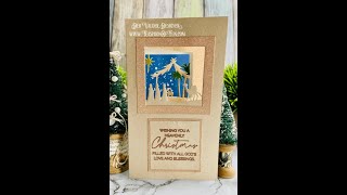 Looking Glass Nativity Accordion Card