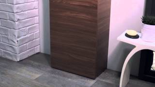 Soakology Phase 450mm Floorstanding Cloakroom Vanity Unit Walnut