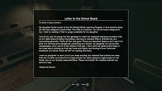 "Letter to the School Board" | Starfield