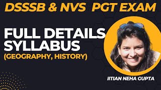 DSSSB, KVS PGT full detail syllabus of subject geography, history ||DSSSB,KVS PGT,TGT,PRT