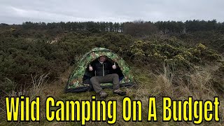 Camping on a budget £50 Beginners  | Wild Camping Uk | Pet Hot Camping Tent 2-3 Person Camouflage