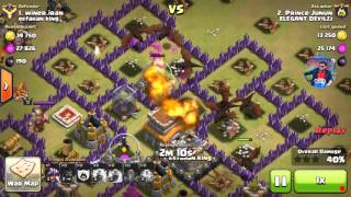 Coc th 8 max war  attack with dragon and hog.