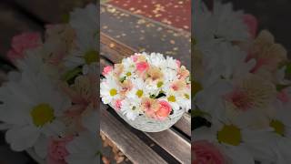 Mixed flowers in a basket (tik tok trend)