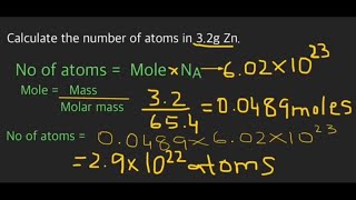 Calculating no.of moles and no.of atoms from grams. |chapter#1 First year Chemistry|